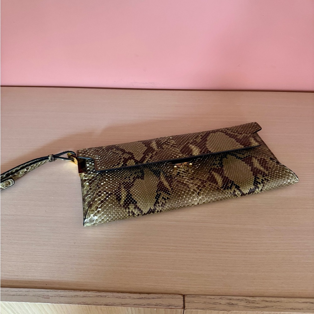 Marni Snake Print Clutch